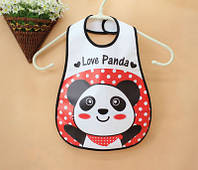 Слюнявчик-фартук с ковшом для еды Love Panda (02194)