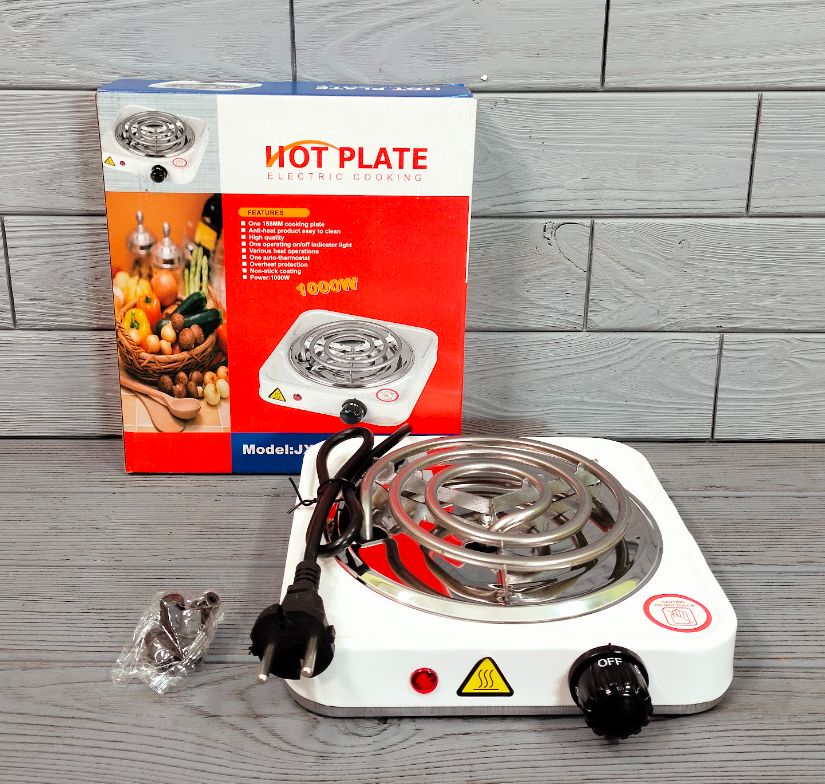 Одноконфоркова електрична плита переносна Hot Plate JX-1010B/Спіральна електроплитка настільна, фото 1