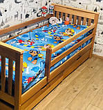 Дерев'яне дитяче ліжко Адель вільха 80*160 + матрац Comfort-1 Акція, фото 3