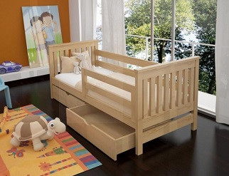 Дерев'яне дитяче ліжко Адель вільха 80*160 + матрац Comfort-1 Акція