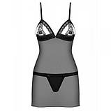 Cорочка Obsessive 865-CHE-1 chemise & thong S/M, фото 4