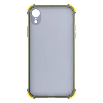 Силіконовий чохол TOTU Armor Dark with Frame для iPhone Xr Оливковий
