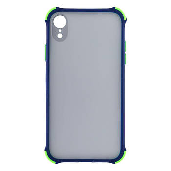 Силіконовий чохол TOTU Armor Dark with Frame для iPhone Xr Синій