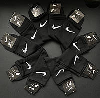 Мужские высокие носки Nike черные Найк 12 пар подарочный набор носков