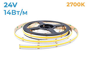 Світлодіодна LED стрічка Vela COB 24V 14Вт 2700К