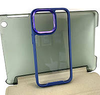 Чехол на iPhone 13 Pro накладка бампер JQF Evoclear Avantis Pro силикон пластик синий