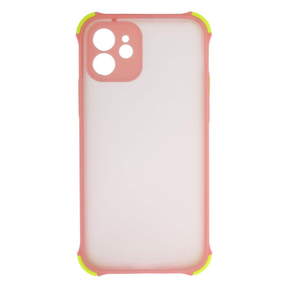 Силіконовий чохол TOTU Armor with Frame для iPhone 12 Рожевий, фото 1