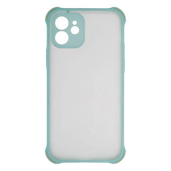 Силіконовий чохол TOTU Armor with Frame для iPhone 12 Бірюзовий