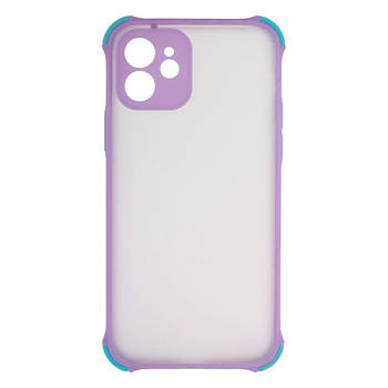 Силіконовий чохол TOTU Armor with Frame для iPhone 12 Фіолетовий