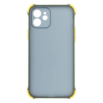 Силіконовий чохол TOTU Armor Dark with Frame для iPhone 12 Оливковий