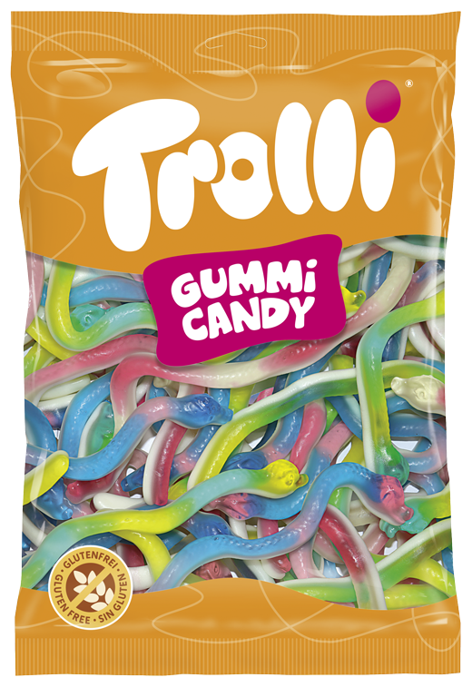 Мармелад жувальний у формі змійок із фруктовим смаком 1кг ТМ Trolli