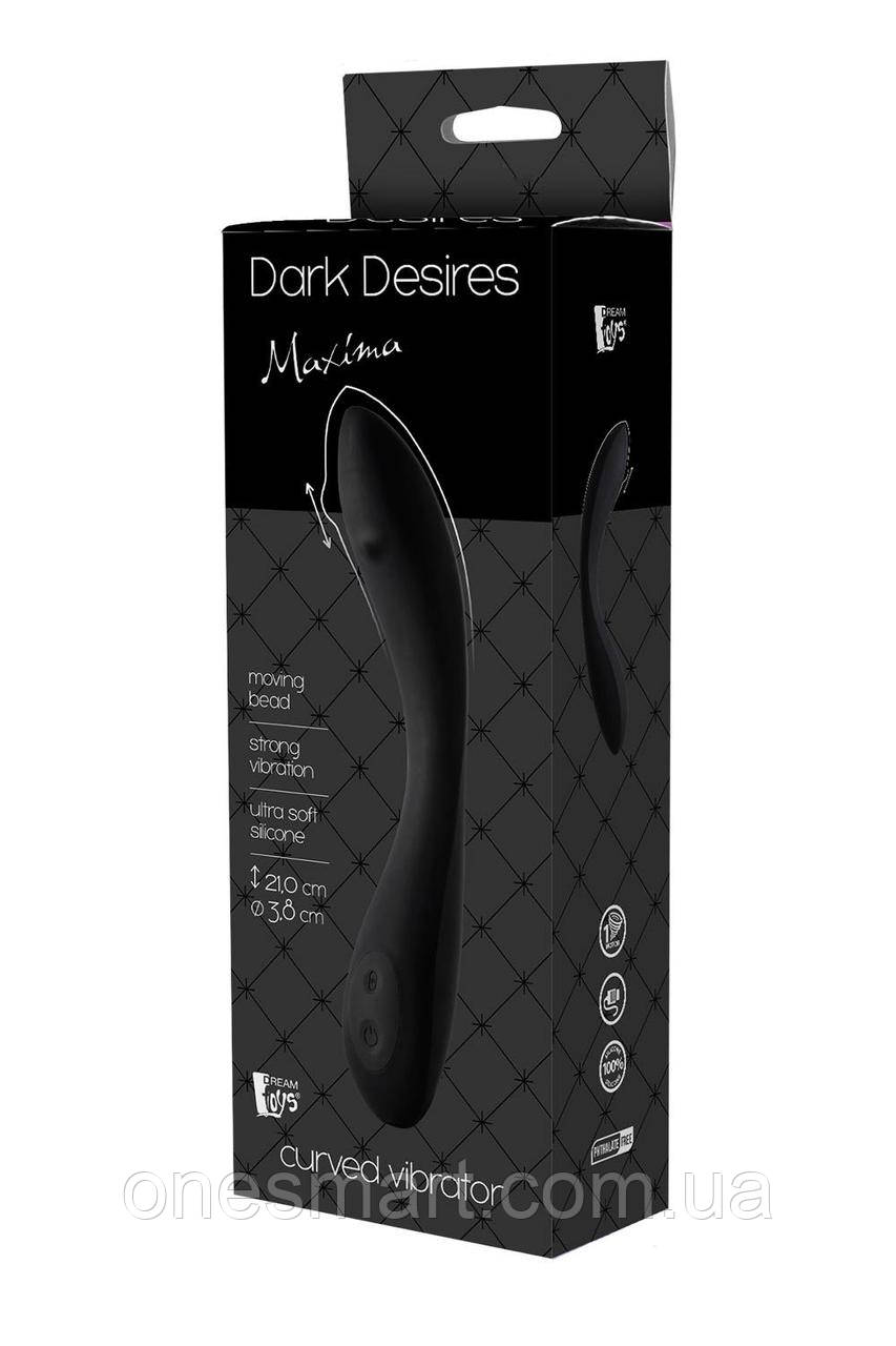 Вібратор Dream Toys Dark Desires для точки G з 5 швидкостями водонепроникний для жінок з м'якого силікону, фото 1
