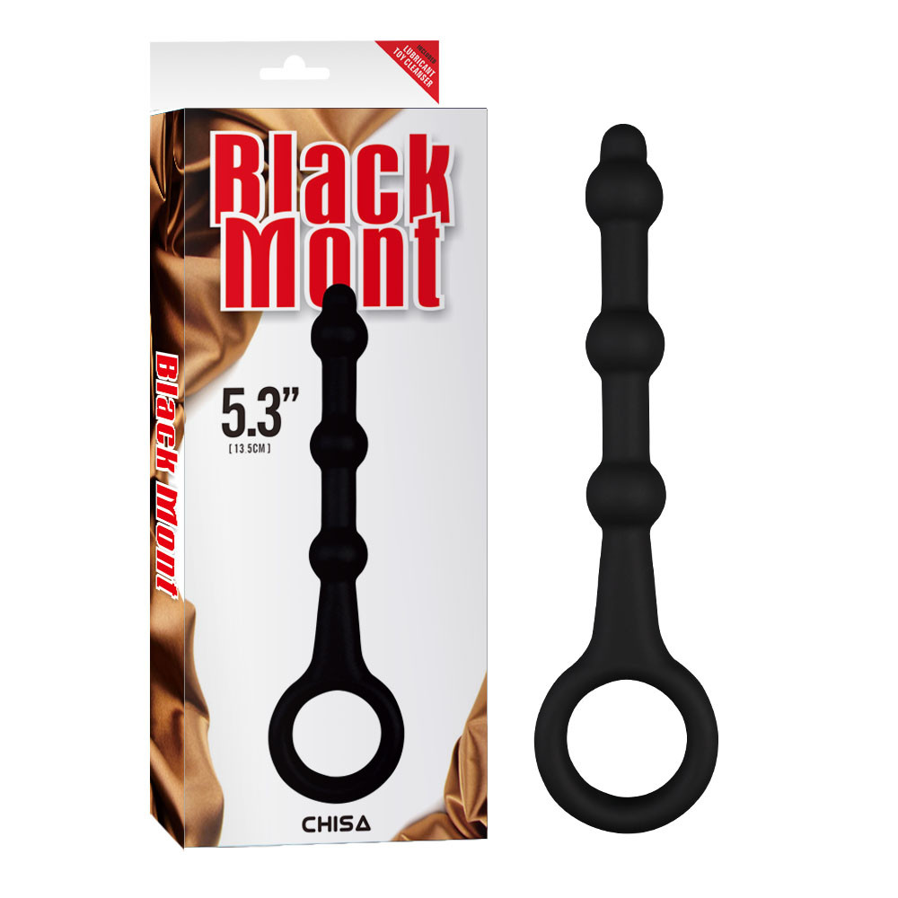 Анальна ланцюжок силікон Chisa Black Mont 13.5 sm чорна