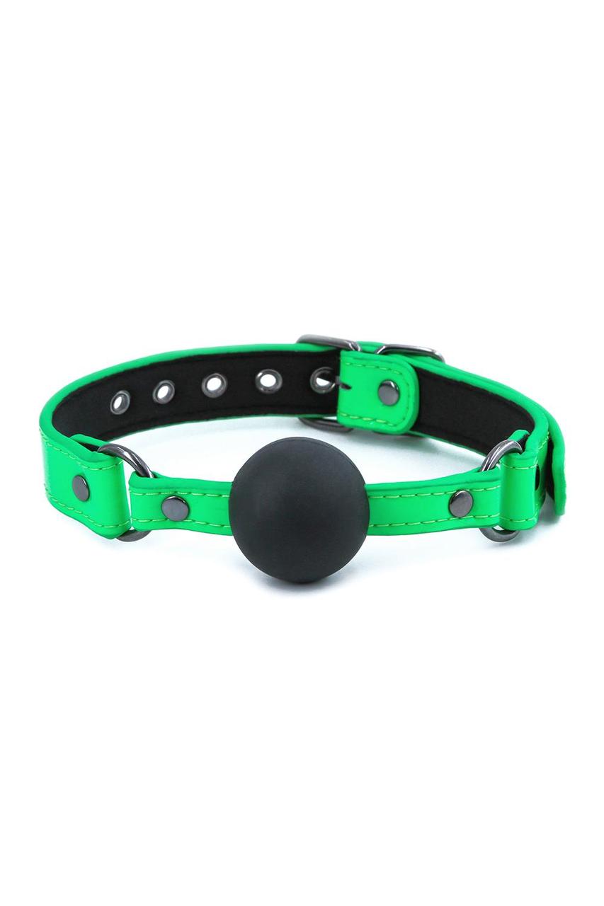 Кляп ELECTRA BALL GAG GREEN BONDAGE COUTURE BALL GAG BLACK