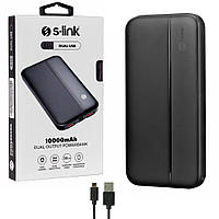 Повербанк Power Bank 10000mAh S-link IP-G10N, 2 USB / Внешний аккумулятор / Портативное зарядное устройство