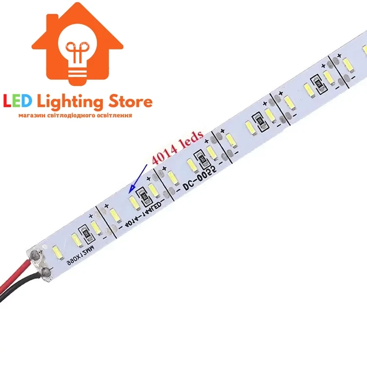 Світлодіодна алюмінієва лінійка 12V, smd4014, 144 led/m, 28W, IP20, 6000K - білий холодний, фото 1