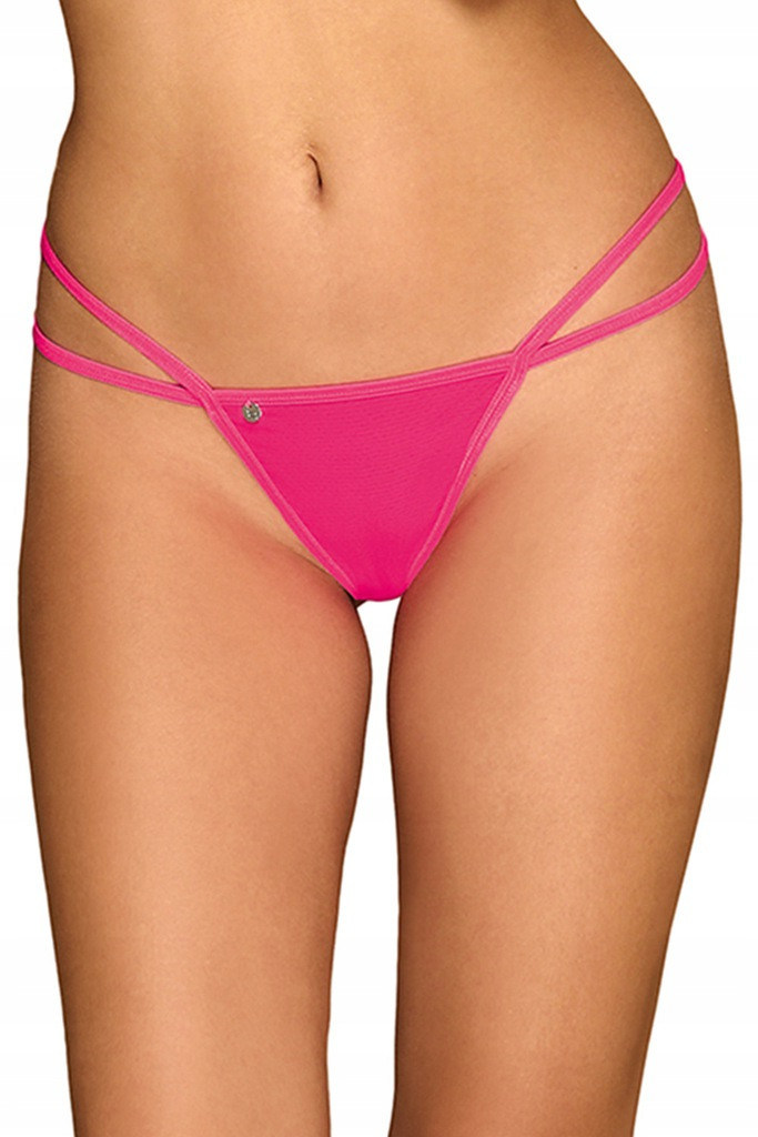 Сексуальні стринги з ланцюжком Obsessive Chainty thong pink S/M