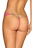 Сексуальні стринги з ланцюжком Obsessive Chainty thong pink S/M, фото 4
