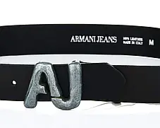 Ремінь шкіряний Armani 1320 BLACK, фото 3