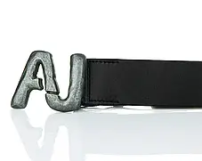 Ремінь шкіряний Armani 1320 BLACK, фото 4
