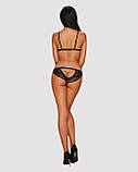 Сексуальний комплект з відкритими сосками Obsessive Millagro 2-pcs set black S/M, фото 5