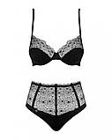 Сексуальний комплект Obsessive Sharlotte 2-pcs set black S/M, фото 4