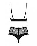 Сексуальний комплект Obsessive Sharlotte 2-pcs set black S/M, фото 5