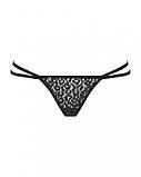 Трусики стрінги з ланцюжками Obsessive Pantheria thong black L/XL, фото 6