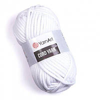 Нитки вязальные YarnArt Cord Yarn. 250 г. 73 м. Цвет - белый 751