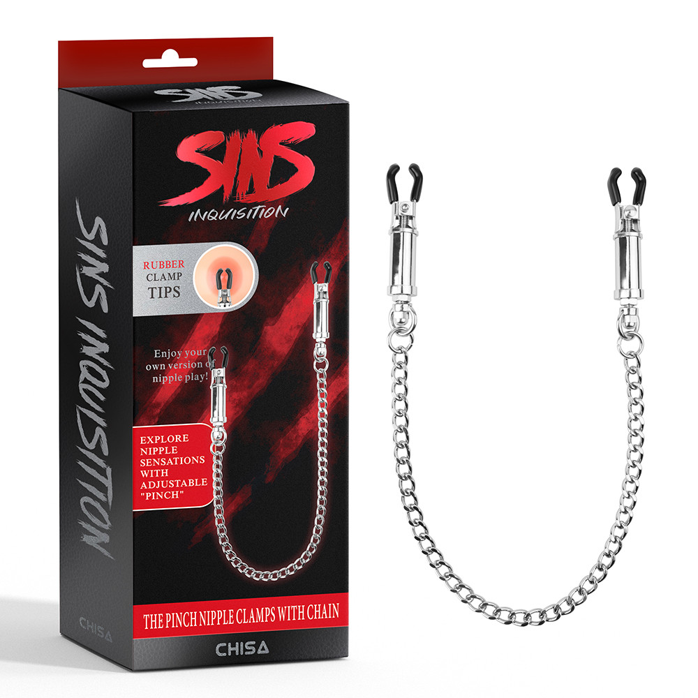 Затискачі для сосків Sins Inquisition The Pinch Nipple Clamps with Chain