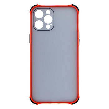 Силіконовий чохол TOTU Armor Dark with Frame для iPhone 12 Pro Max Червоний