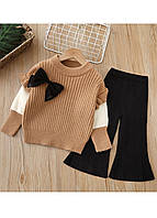 Детский комплект (свитер, брюки), детский теплый костюм, комплект для девочки (свитер, штаны)