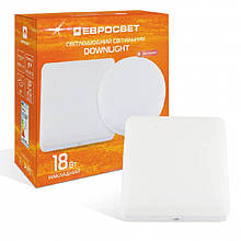 Світильник точковий накладний ЄВРОСВІТЛО 18Вт LED-SS-120-18 4200К квадрат без рамки (000057962)