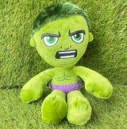 М'яка плюшева іграшка Халк — Hulk 27 см супергерой Марвел — Месники іграшка на подарунок