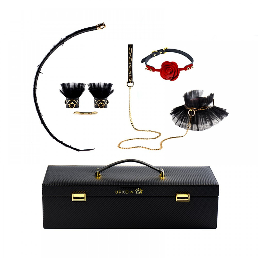 Королівський набір з італійської шкіри UPKO у валізі Luxurious&Romantic Kit, 5 предметів