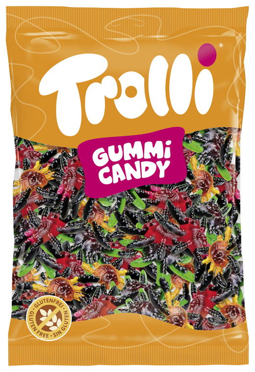 Мармелад жувальний у формі тарантулів із фруктовим смаком 1кг ТМ Trolli