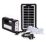 Багатофункціональна система автономного освітлення та зарядки з сонячною панеллю+ліхтар+лампи GDPlus GD-8017, фото 3