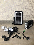 Система автономного освітлення та зарядки з сонячною панеллю+ліхтар+лампи GDPlus GD-8017, фото 10