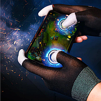 Игровые напальчники / перчатки Silver G1 для телефона / смартфона черные / серые / белые для игр в Pubg mobile