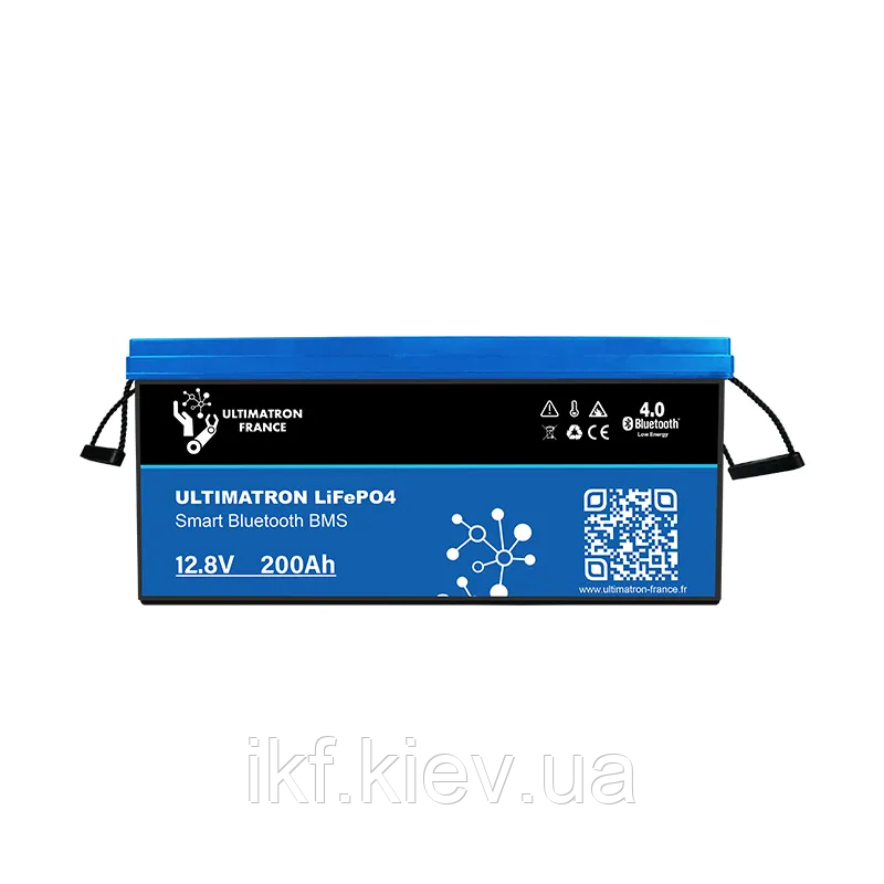 Акумулятор літій-залізо-фосфатний LiFePO4 Smart BMS з Bluetooth, 12,8 В 200Ah (для котла, будинку, квартири)