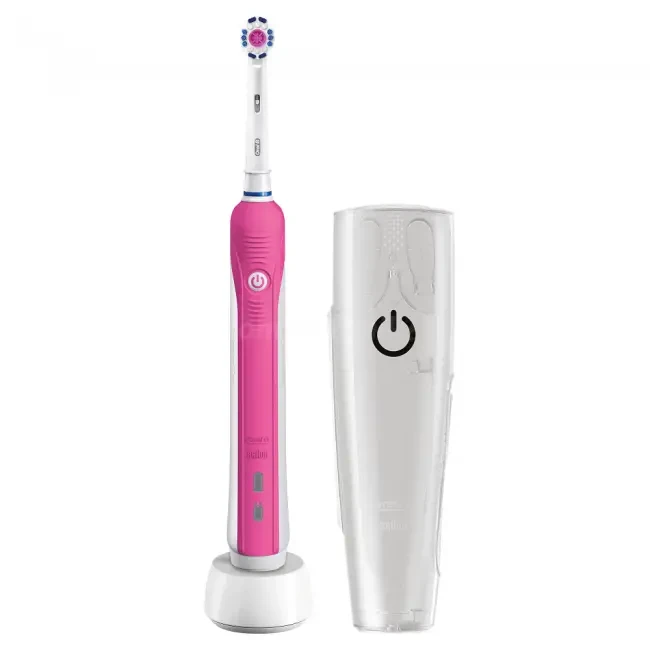 Электрическая зубная щетка Braun Oral-B PRO 750 3D White Pink - фото 4 - id-p1711750797