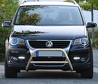 Кенгурятник WT006 (нерж) Volkswagen Touran 2003-2015