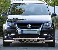 Кенгурятник передній захист нерж на Volkswagen Touran 2010-2015