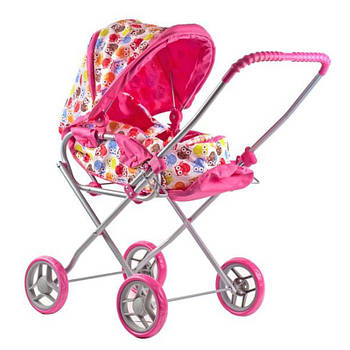 Коляска для ляльок Melogo 9391K суперлегка з люлькою (Сови)