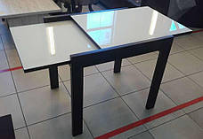 Скляний стіл на кухню Слайдер + скло Fusion Furniture, колір венге / скло біле, фото 3