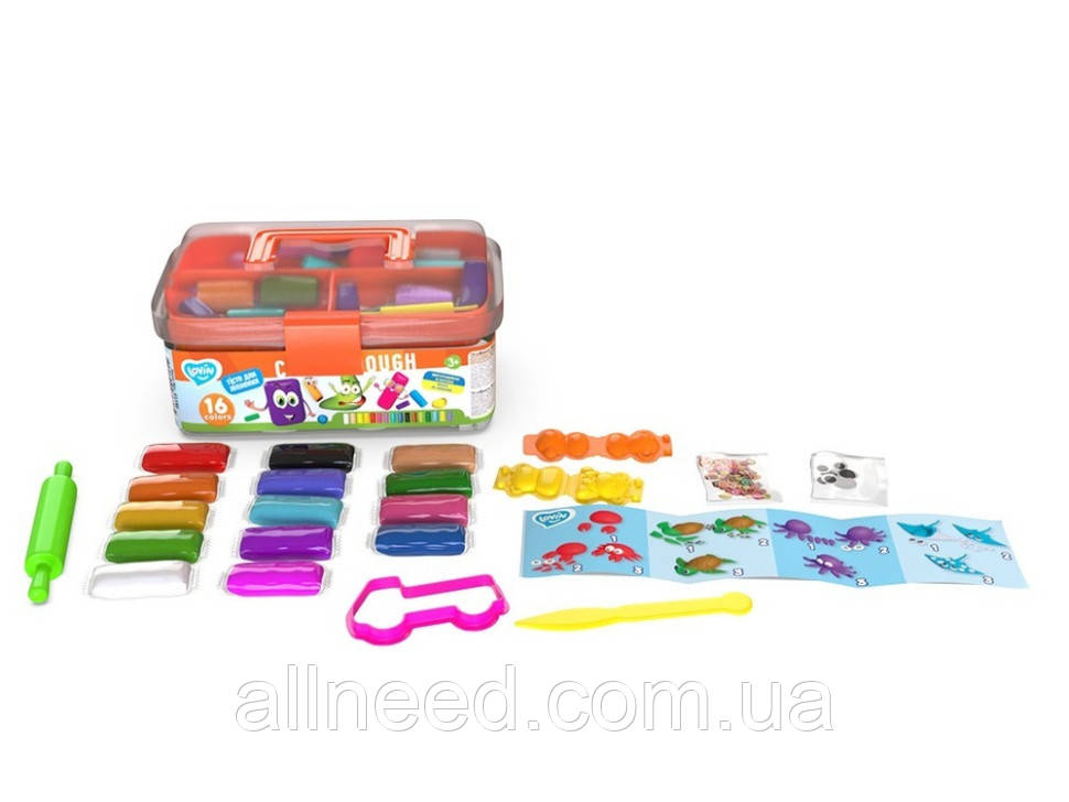Набір для творчості з тістом "16 colors Box" ТМ Lovin 41186 у пластиковому боксі, фото 1