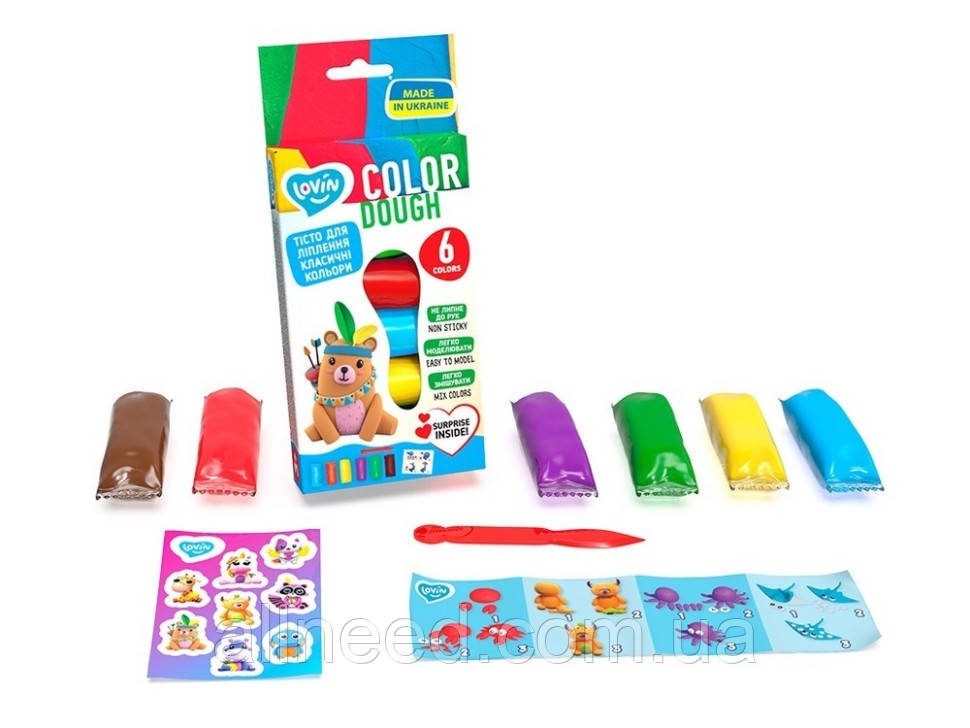 Набір тіста для ліплення Classic Assorted TM Lovin 41196, 6 кольорів, фото 1