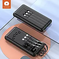 Power bank WUW U43 10000 mAh з дротами Micro, TypeC, Lightning | Зовнішній акумулятор | Портативна зарядка
