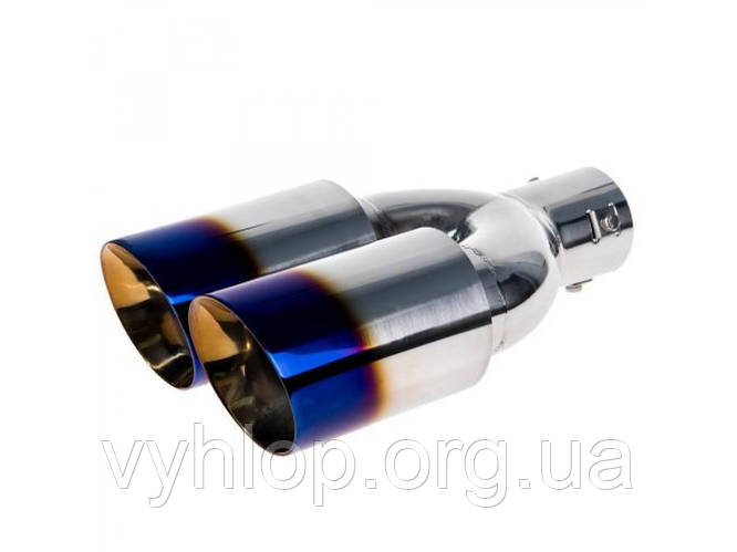 Купить Насадка на глушитель двойная круглая, вход.d 64мм/дл. 305мм/2 ...