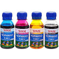 Комплект чернил WWM для Epson L110/L210/L355 Водорастворимые 4х100г B/C/M/Y (E64SET4-2)